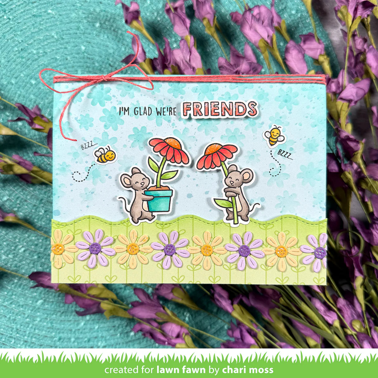 Mice Flowers - Stamps
