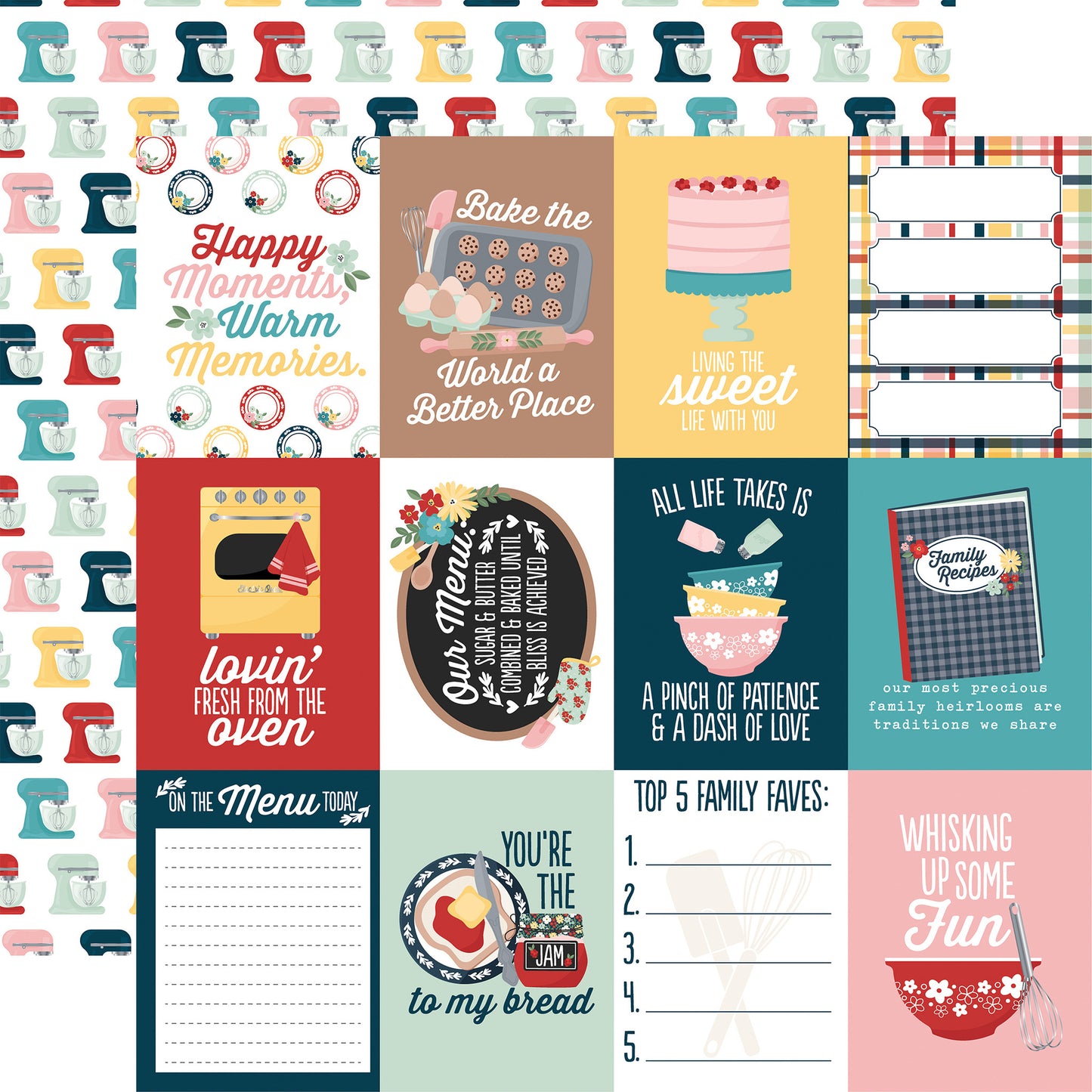 Mom's Kitchen - 3x4 Journaling Cards