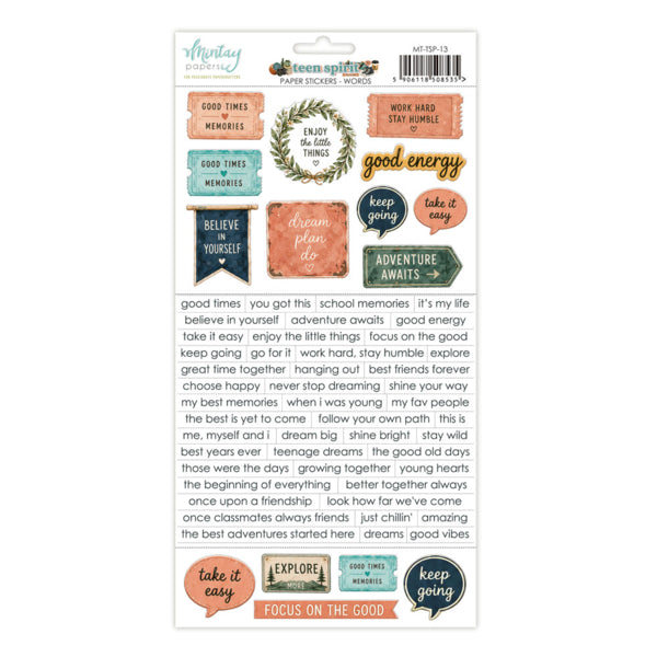 Teen Spirit - 6x12 Words Stickers