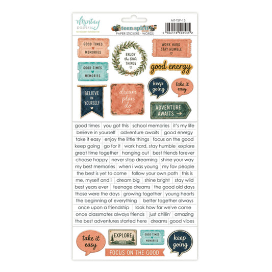 Teen Spirit - 6x12 Words Stickers