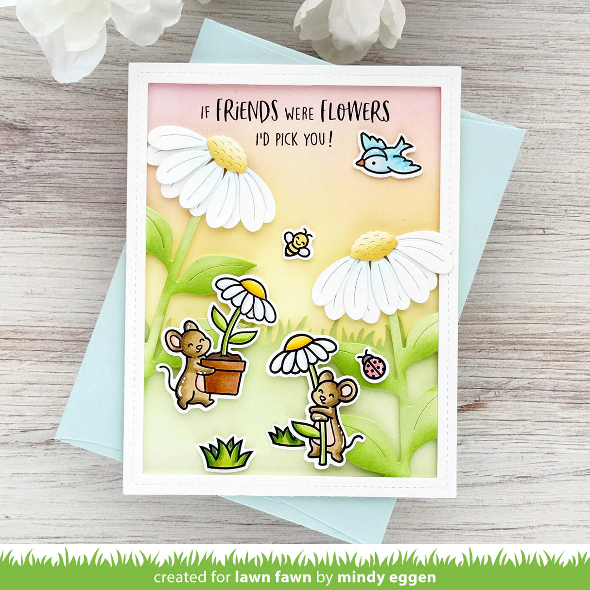 Mice Flowers - Stamps