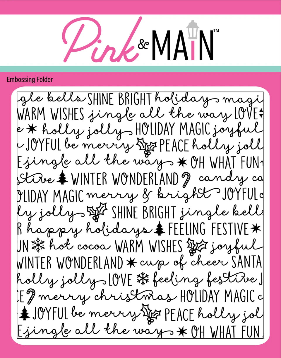 Holiday Sayings - 6x6 Embossing Folder