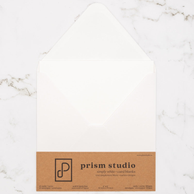 Card Blanks & Envelopes - 6x6 - Set of 10