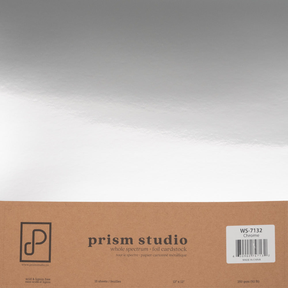 Whole Spectrum Foil Cardstock - Chrome - 12x12 (15 sheets)