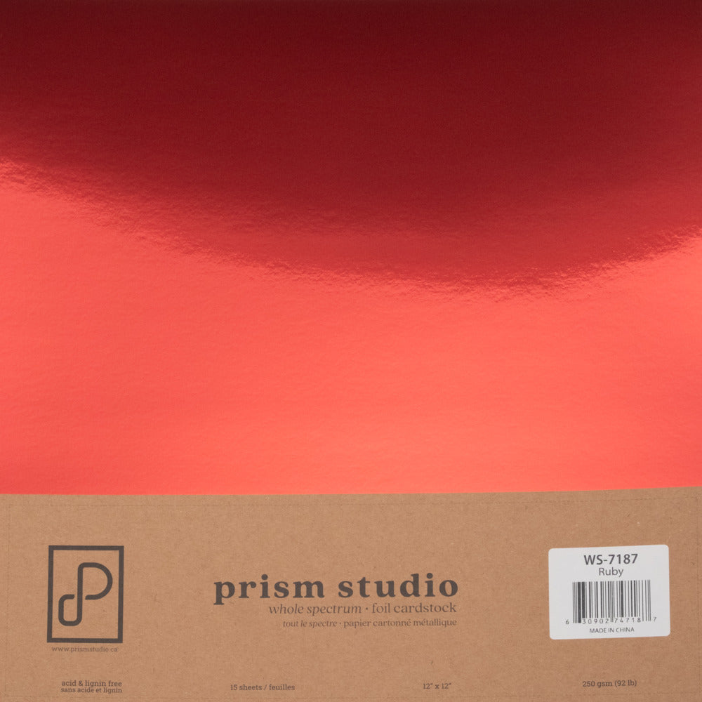 Whole Spectrum Foil Cardstock - Ruby - 12x12 (15 sheets)