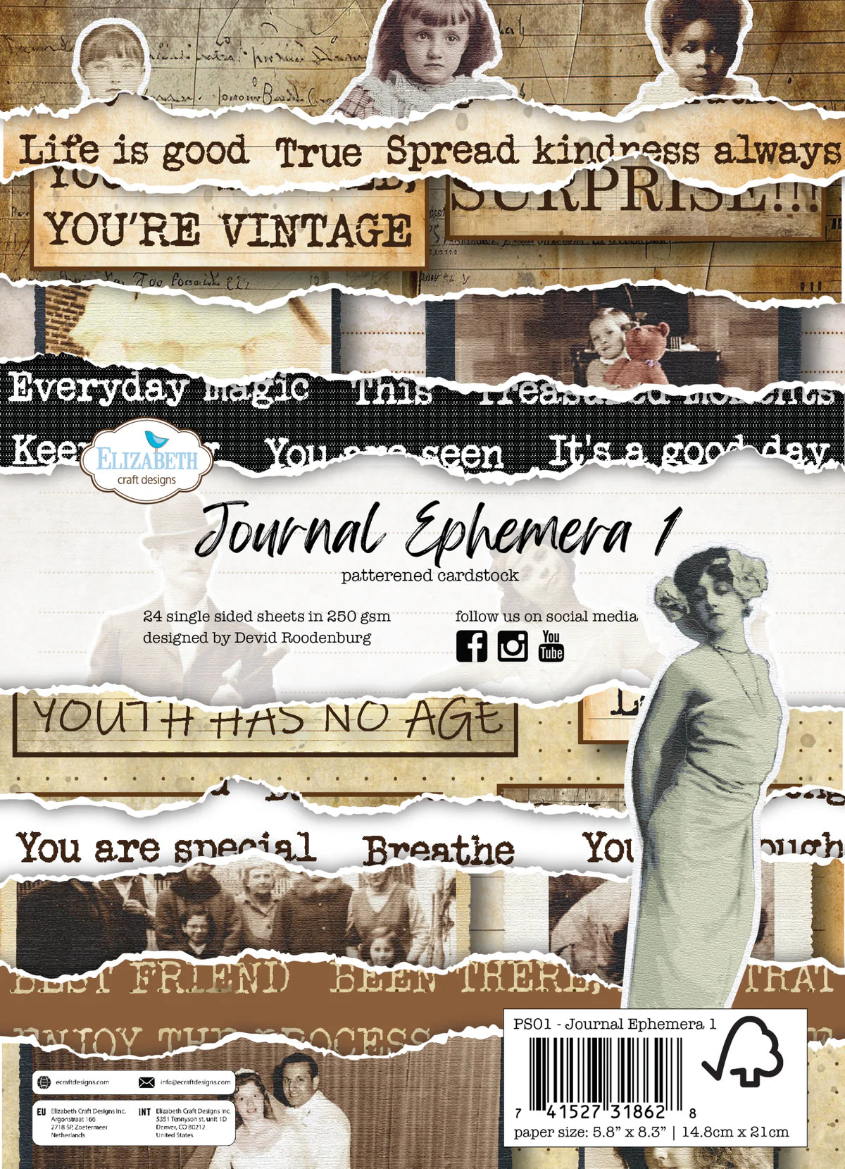 Journal Ephemera 1 - Pattern Cardstock