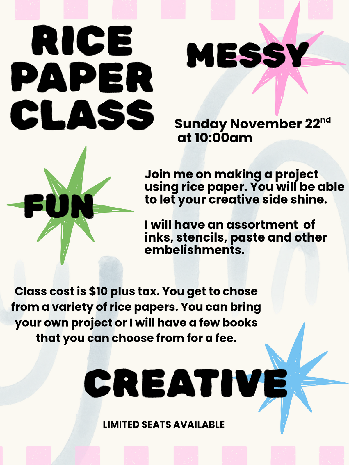 Rice Paper Class - November 22nd