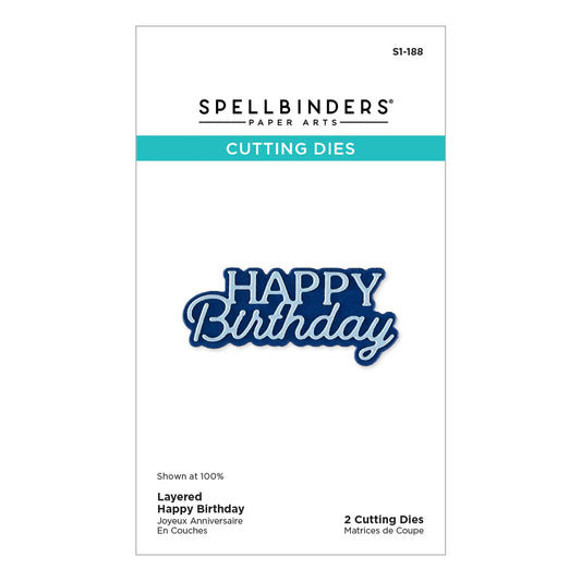 Layered Happy Birthday - Dies