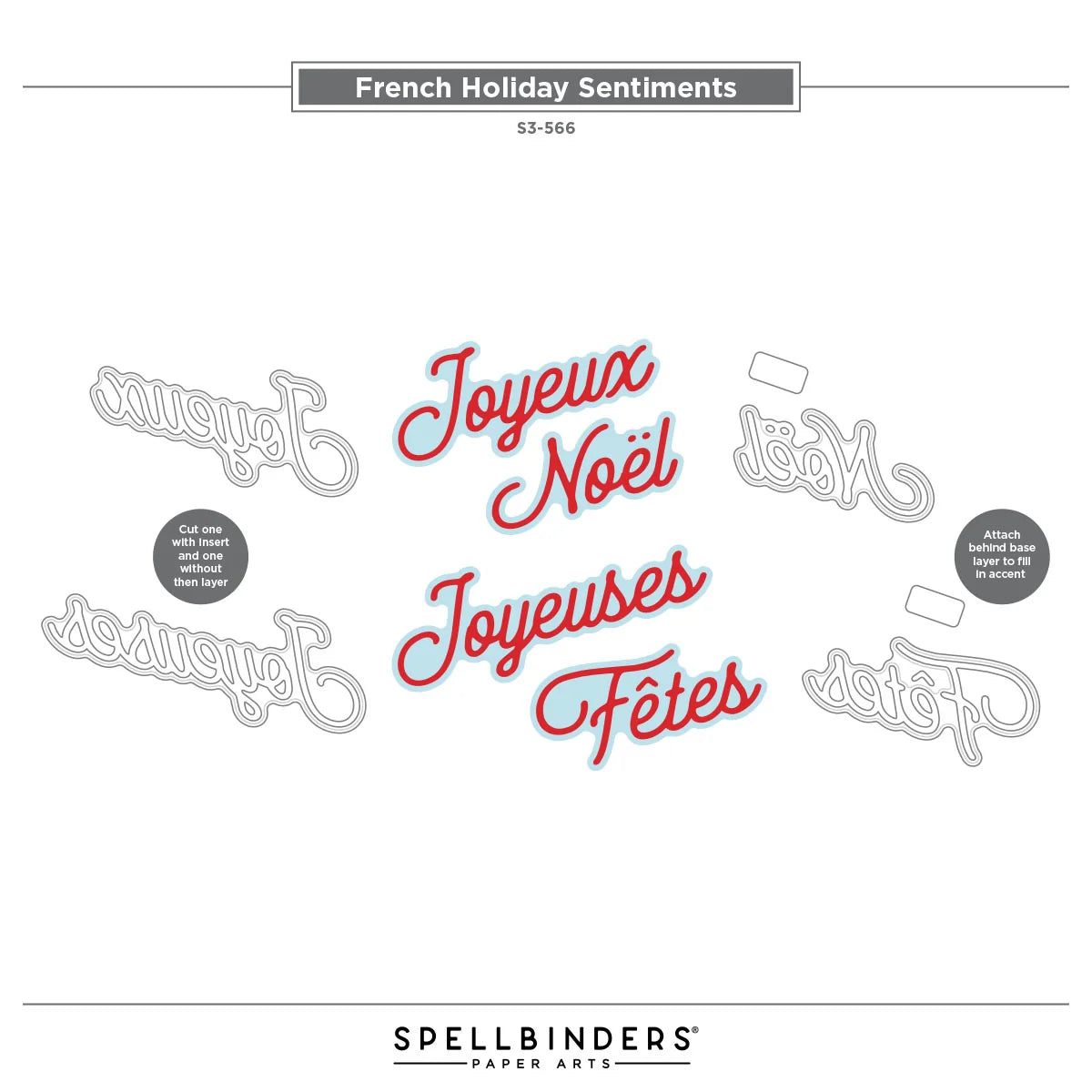 French Holiday Sentiments - Die