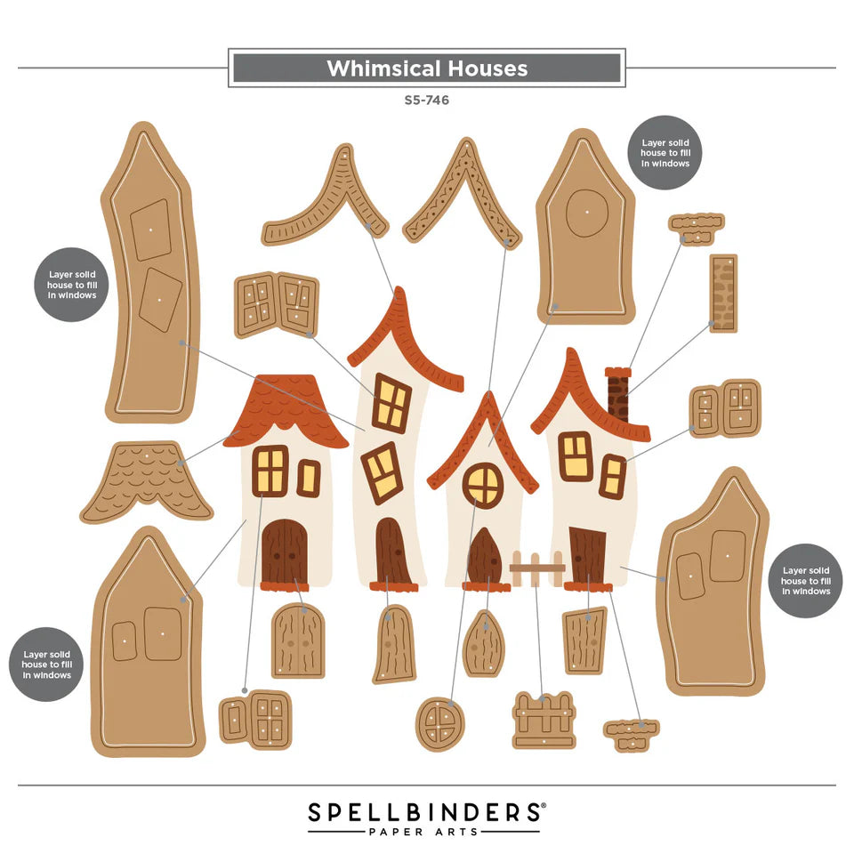 Whimsical Houses - Dies