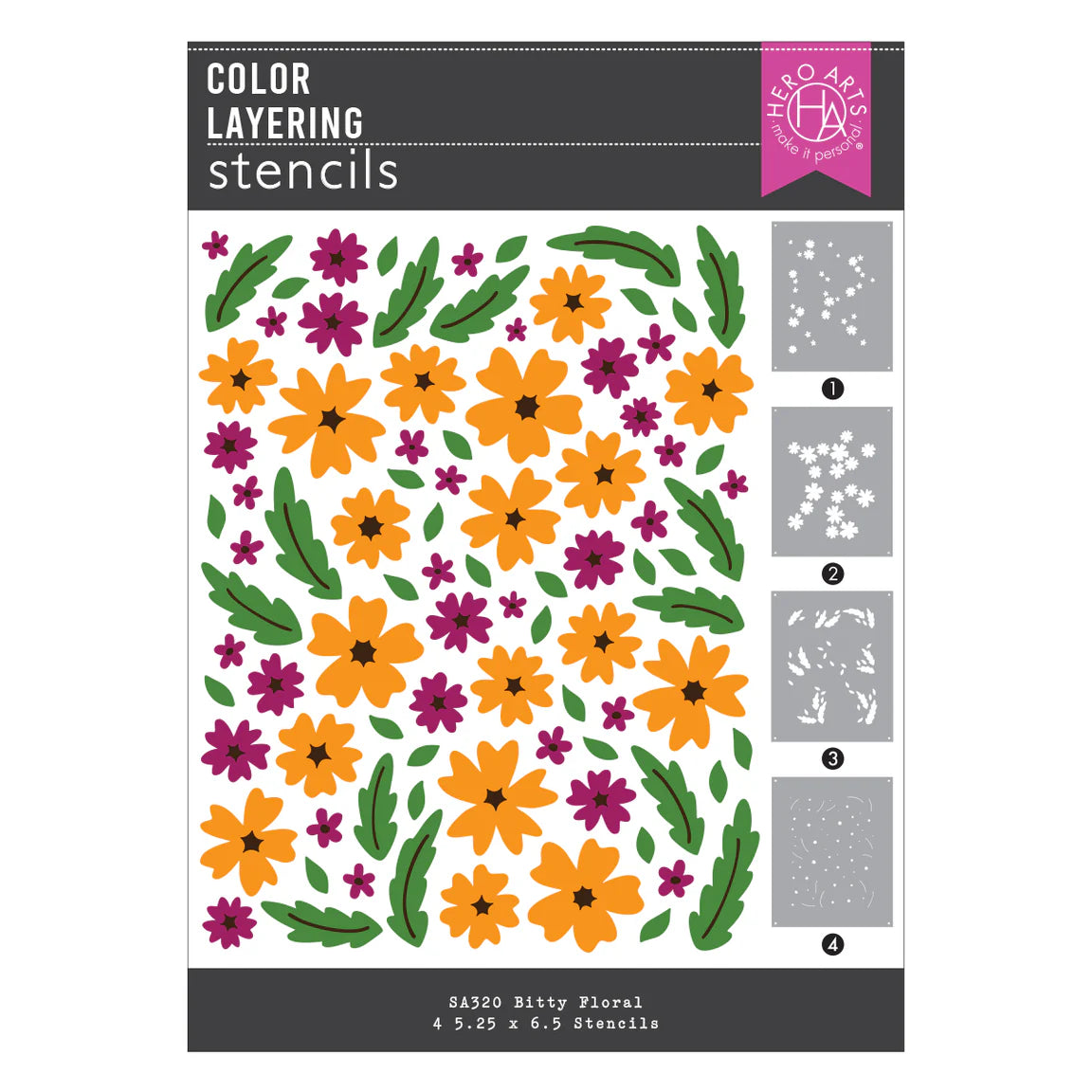 Bitty Floral - Stencil & Die Bundle
