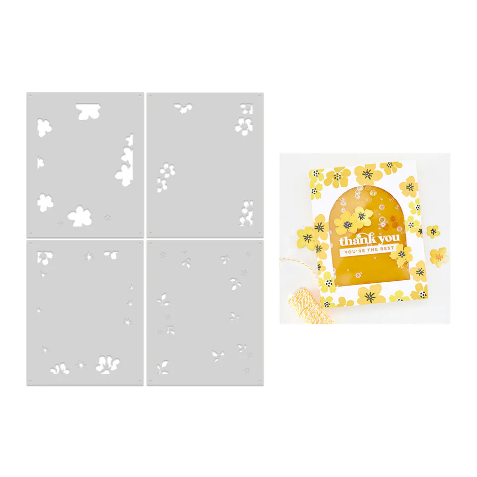 Floral Frame - Layering Stencil