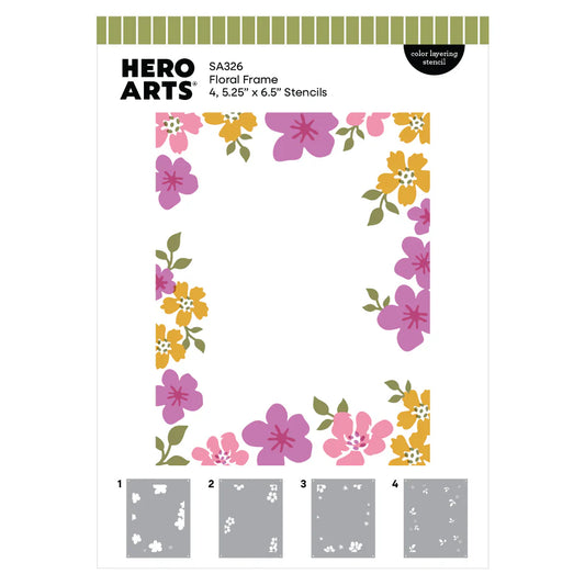 Floral Frame - Layering Stencil