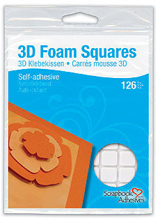 3D Foam Squares - 0.08” Large White