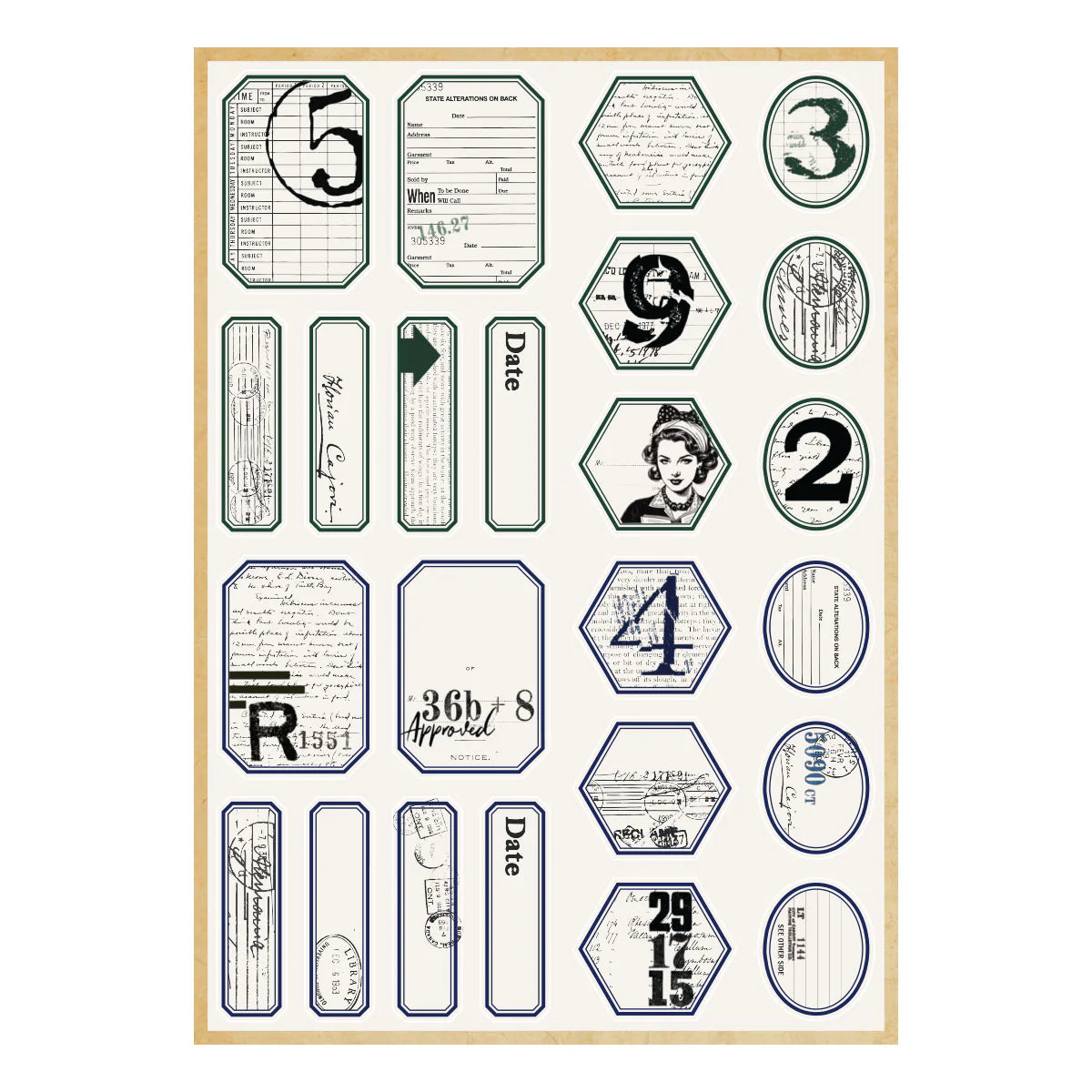 Book 10 - Border & Label - Stickers by Esther Glas