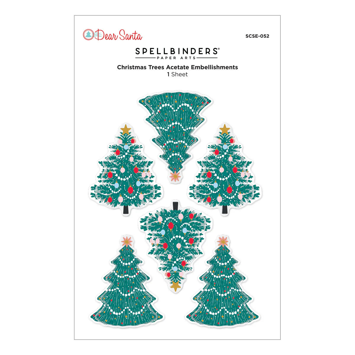 Dear Santa - Christmas Trees Dimensional - Stickers
