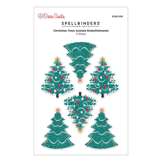 Dear Santa - Christmas Trees Dimensional - Stickers