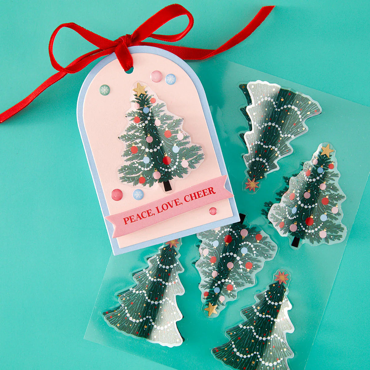 Dear Santa - Christmas Trees Dimensional - Stickers