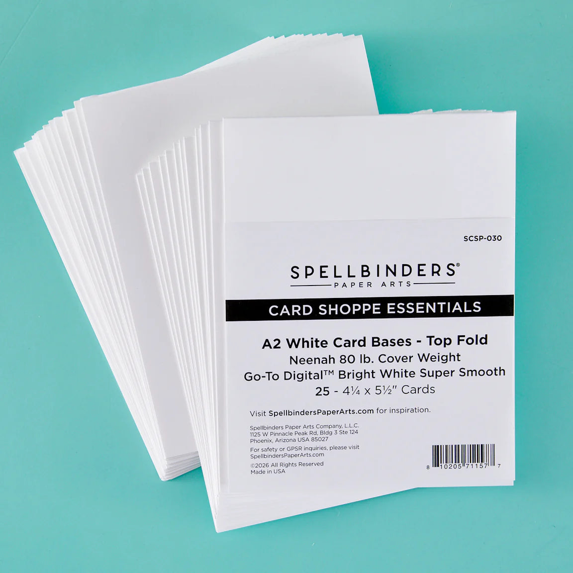 A2 Side Fold Card Bases - 25 Pack