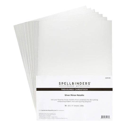 Silver Mirror Metallic - Textured Cardstock