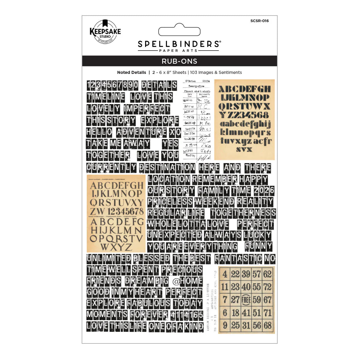 Noted Details - Rub-Ons by Esther Glas