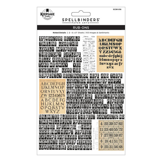 Noted Details - Rub-Ons by Esther Glas