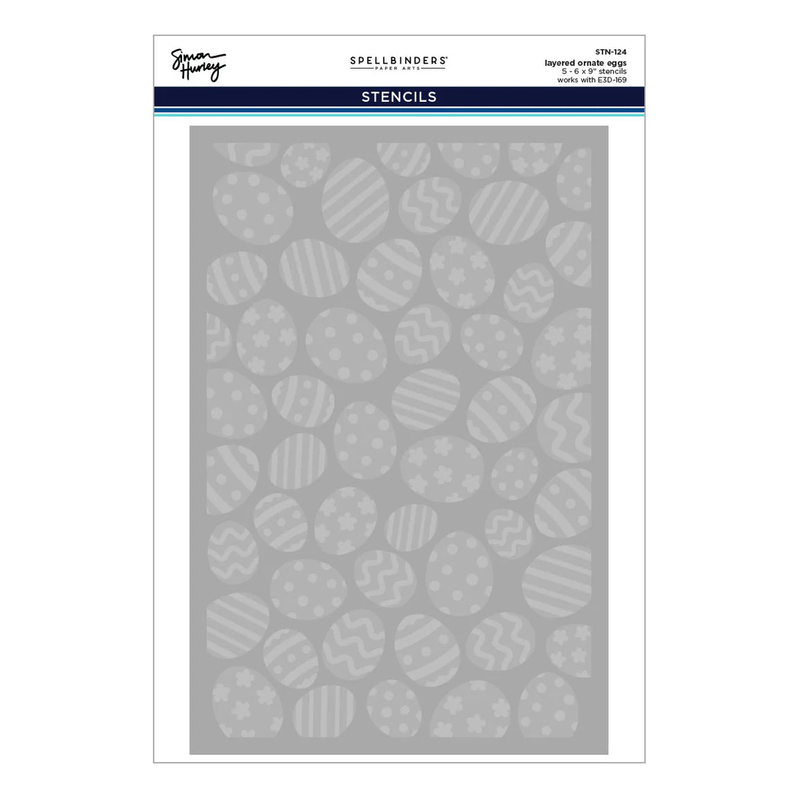 Layered Ornate Eggs by Simon Hurley - Stencils