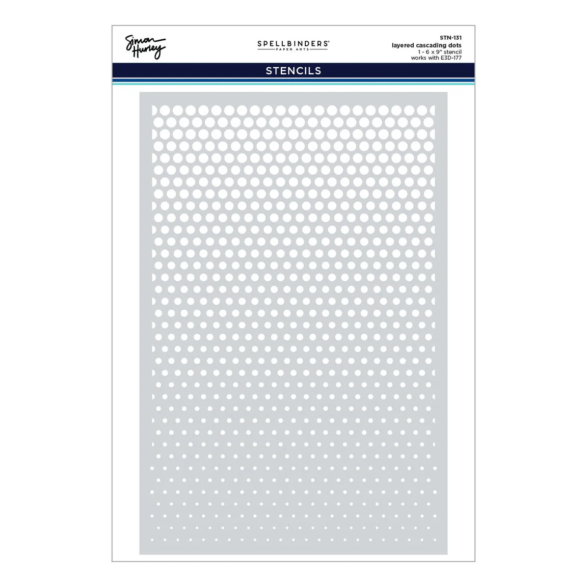 Layered Cascading Dots - Stencil
