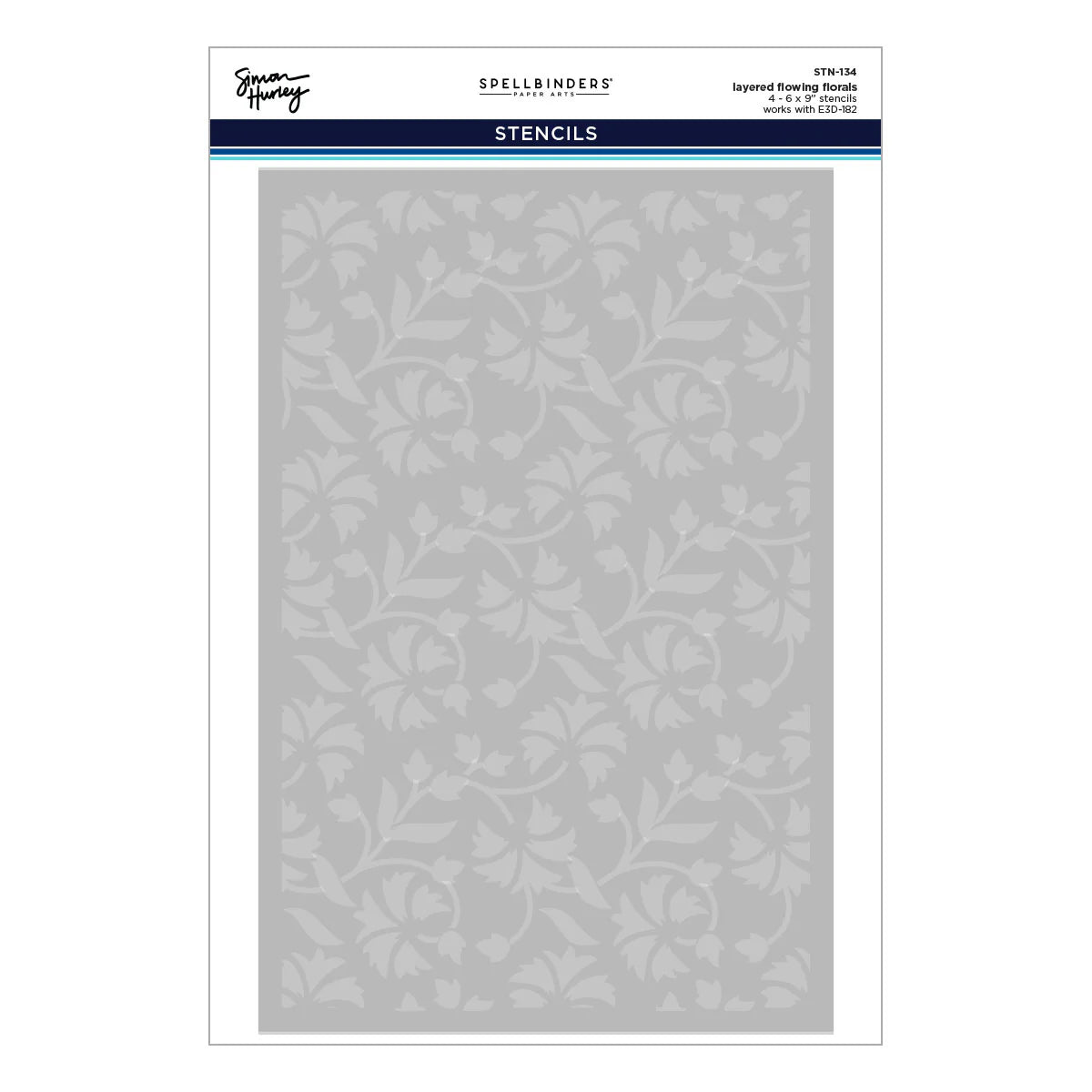 Flowing Florals - 3D Embossing Folder and Stencil by Simon Hurley