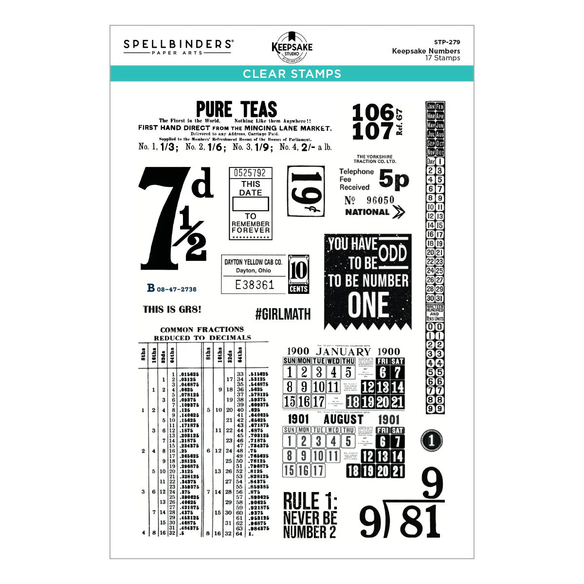 Keepsake Numbers - Stamp by Esther Glas