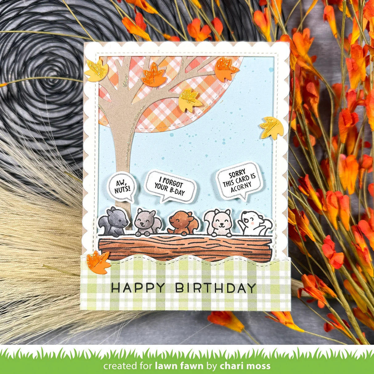 Simply Celebrate Squirrels - Stamp & Lawn Cuts