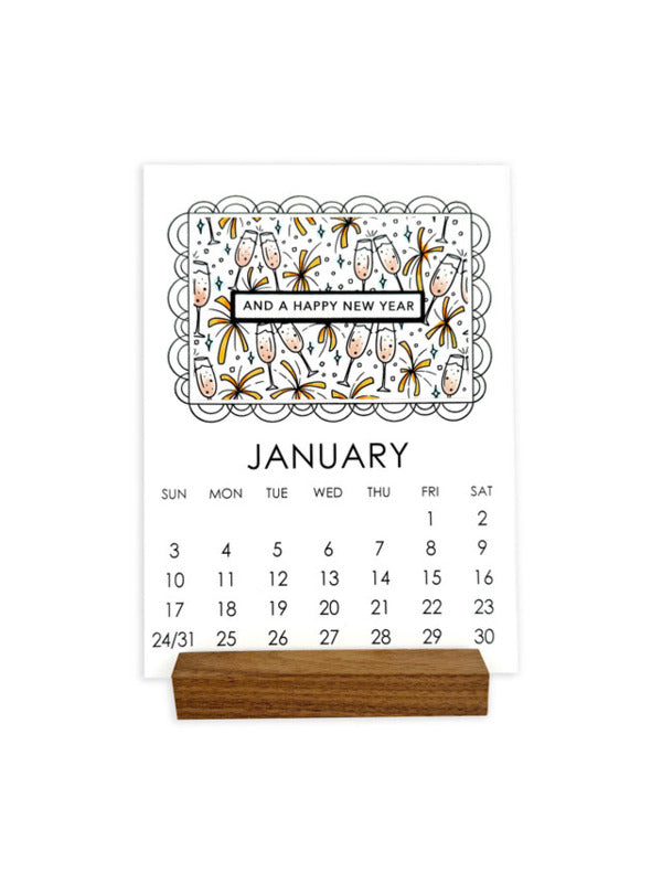A Year Of Doodles - Clipboard Calendar Cards