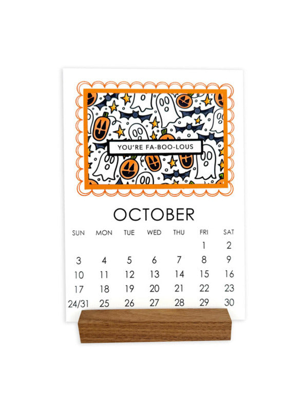 A Year Of Doodles - Clipboard Calendar Cards