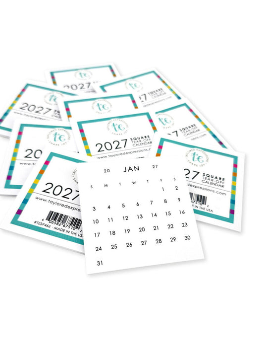 Square Tear-Off Calendar -  2027 (Set of 10)