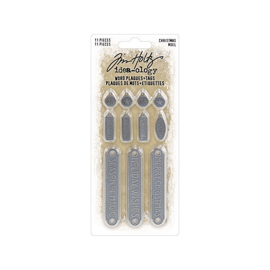Christmas Word Plaques + Tags by Tim Holtz Idea-ology