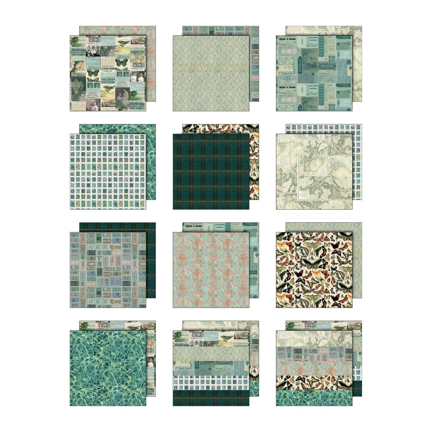 12x12 Idea-ology Double Sided Cardstock - Teal