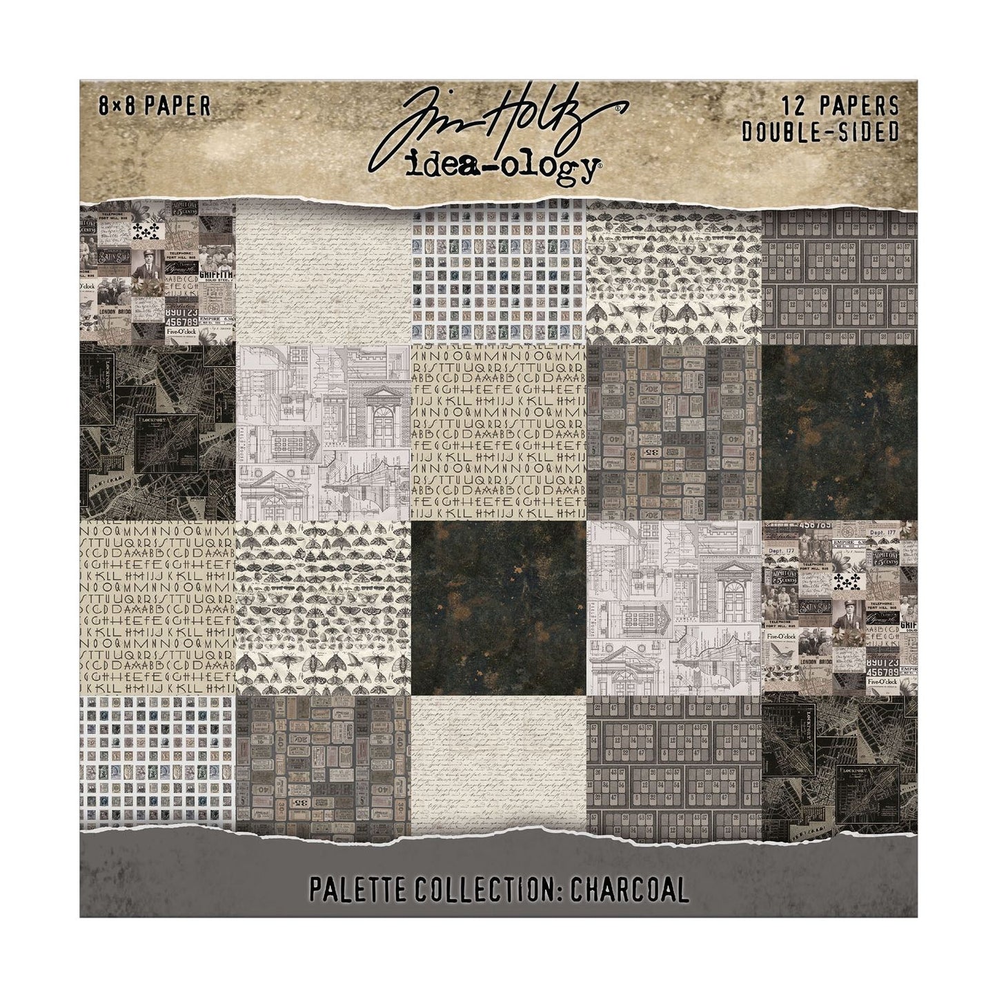 8x8 Idea-ology Double Sided Cardstock - Charcoal