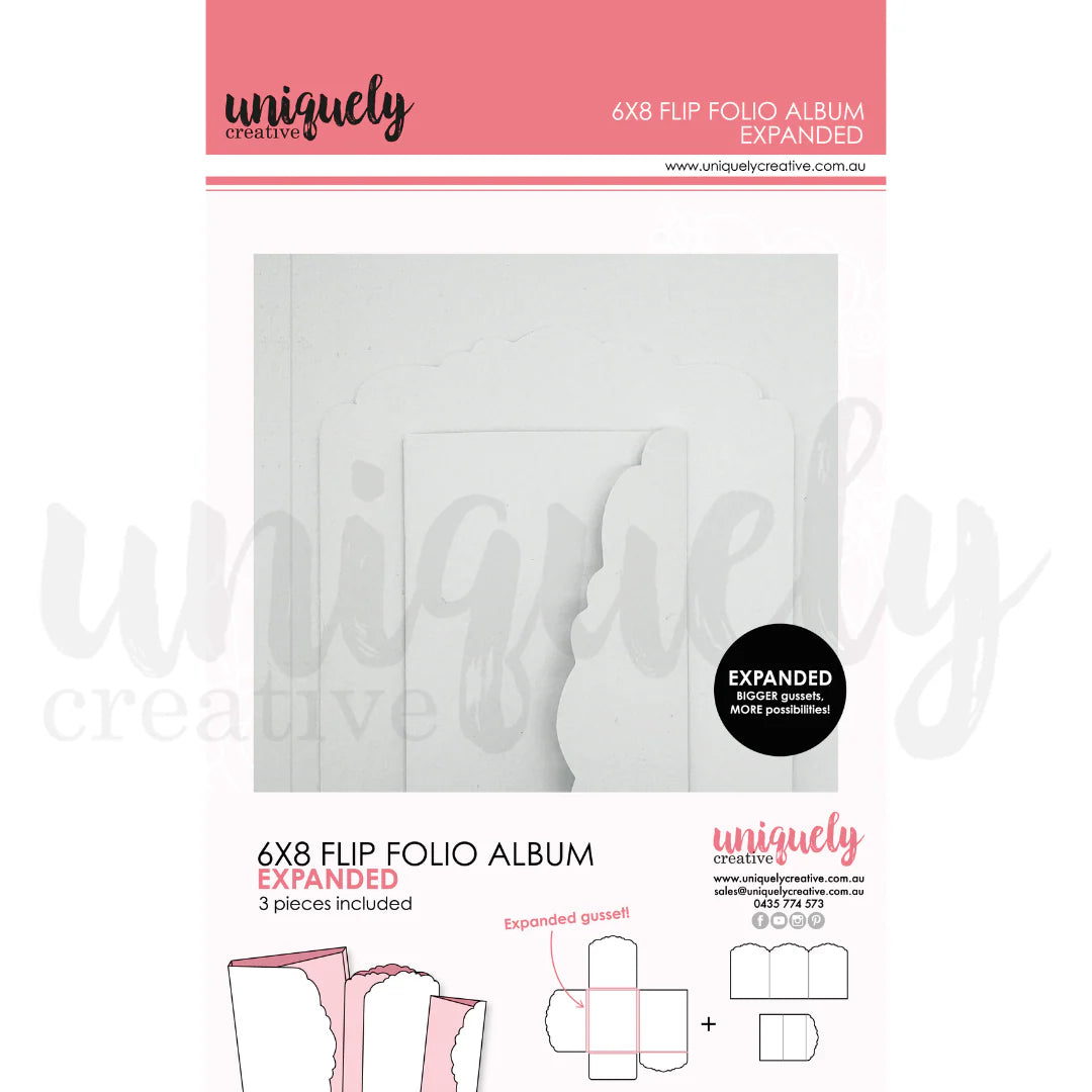 6x8 - Flip Folio - White