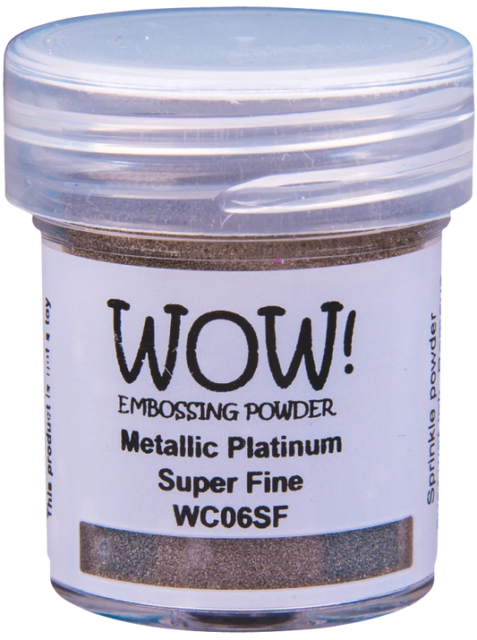 WOW!  Embossing Powder -  Metallic Platinum Super Fine