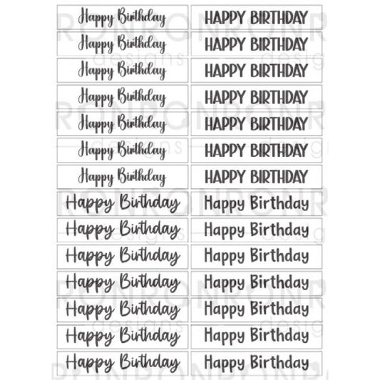 Happy Birthday - Stickers - White