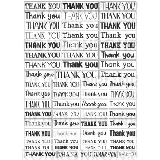 Thank You - Stickers - White