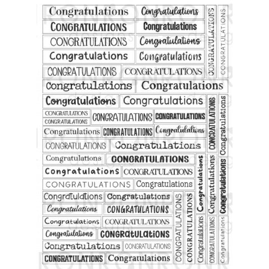 Congratulations - Stickers - White