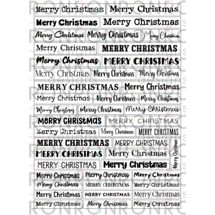 Merry Christmas - White Stickers