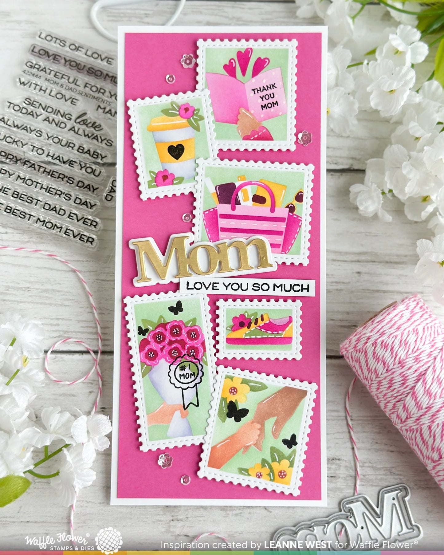 Postage Collage Mom - Stencils