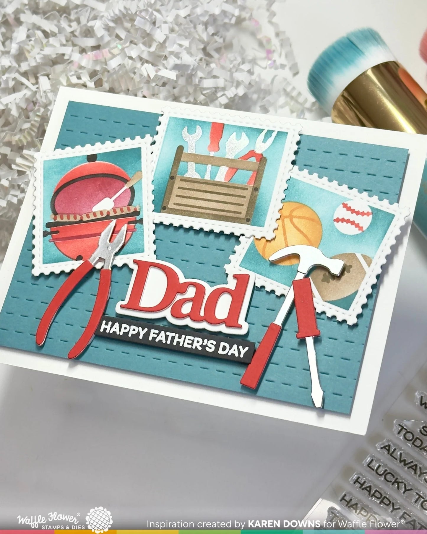 Postage Collage Dad - Stencils