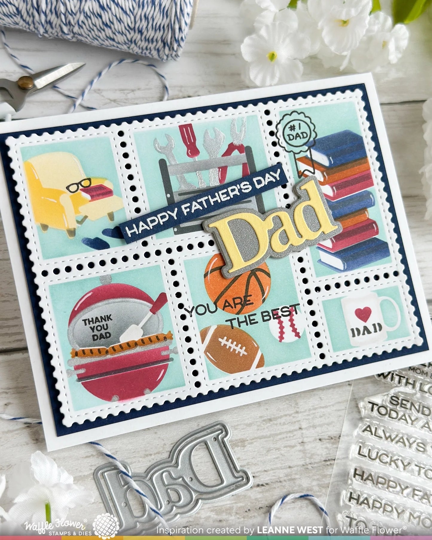 Postage Collage Dad - Stencils