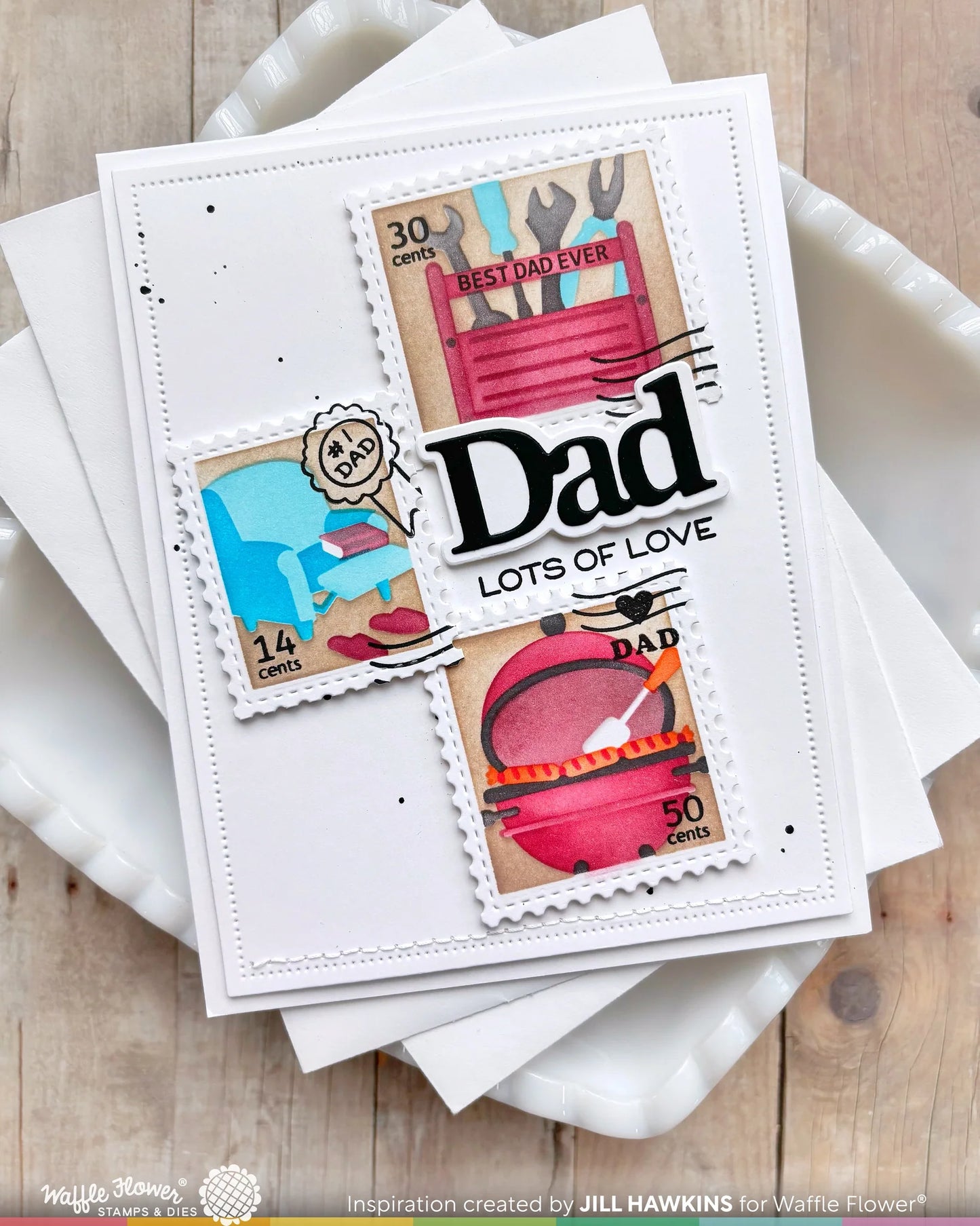 Postage Collage Dad - Stencils