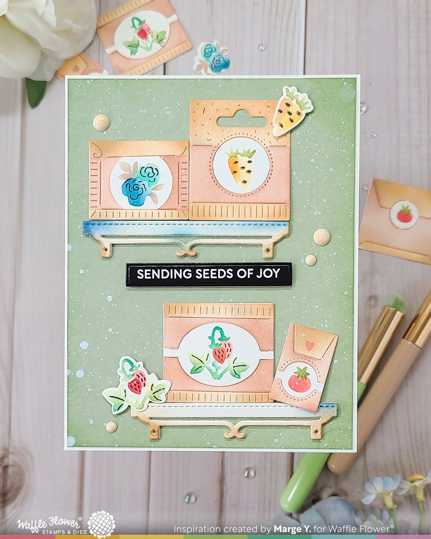 Postage Collage Seeds - Stencil