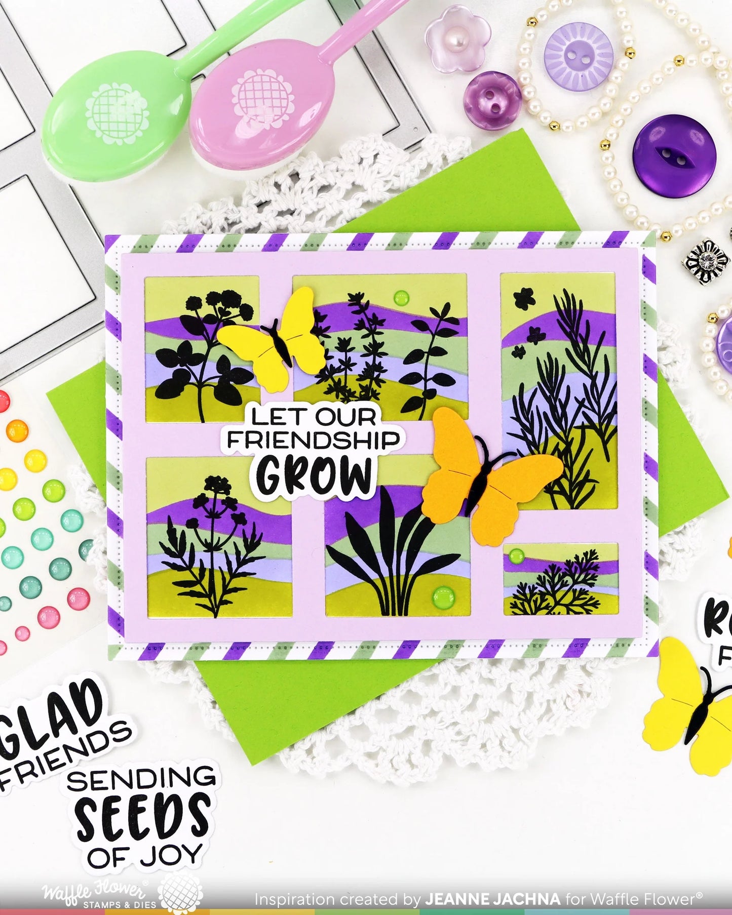 Postage Collage Herb Silhouettes - Stamp