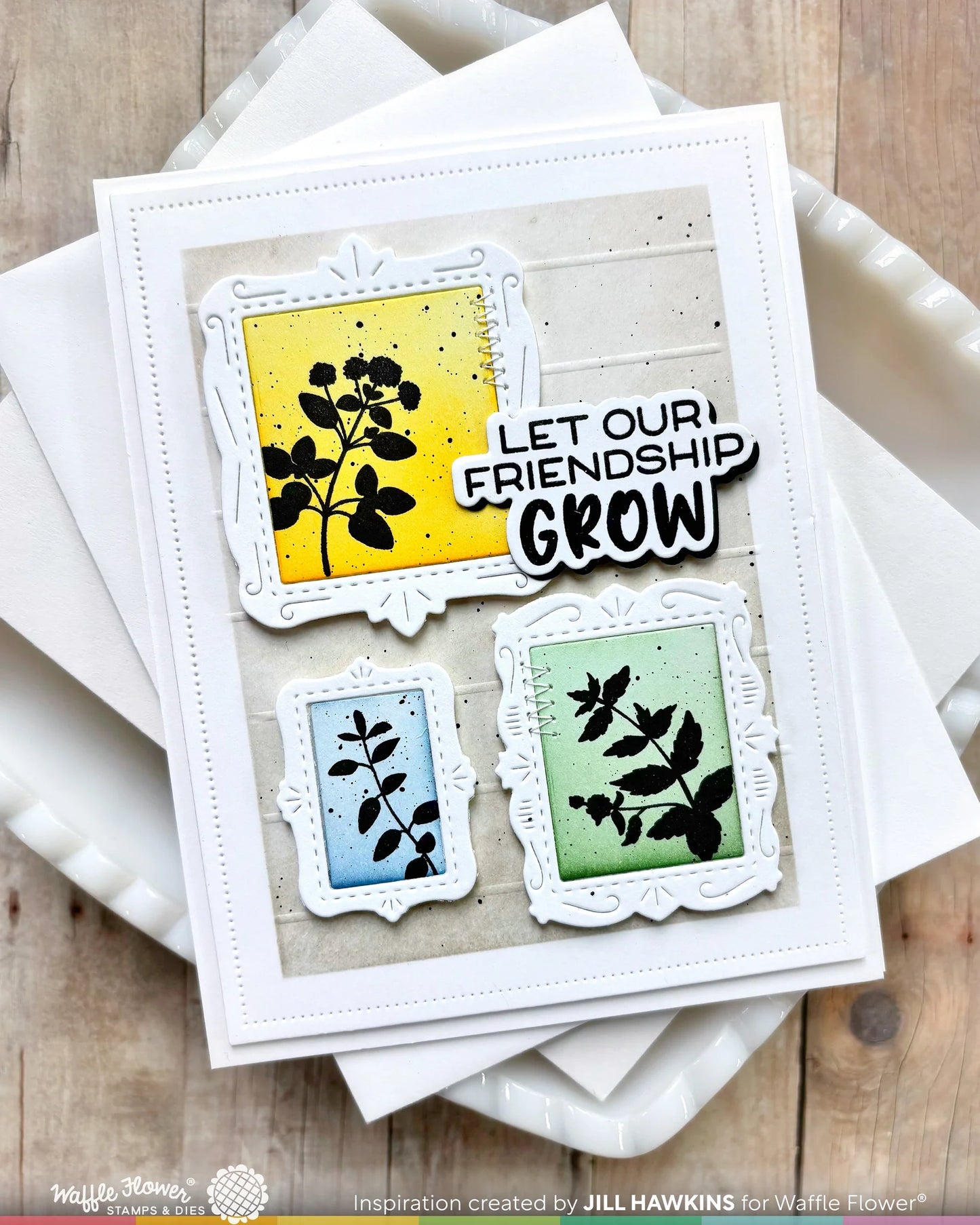 Postage Collage Herb Silhouettes - Stamp